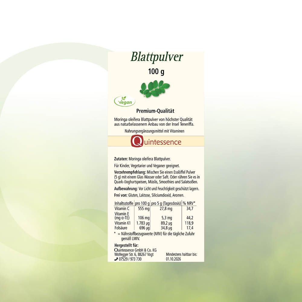 Moringa Oleifera  Pulver von Quintessence