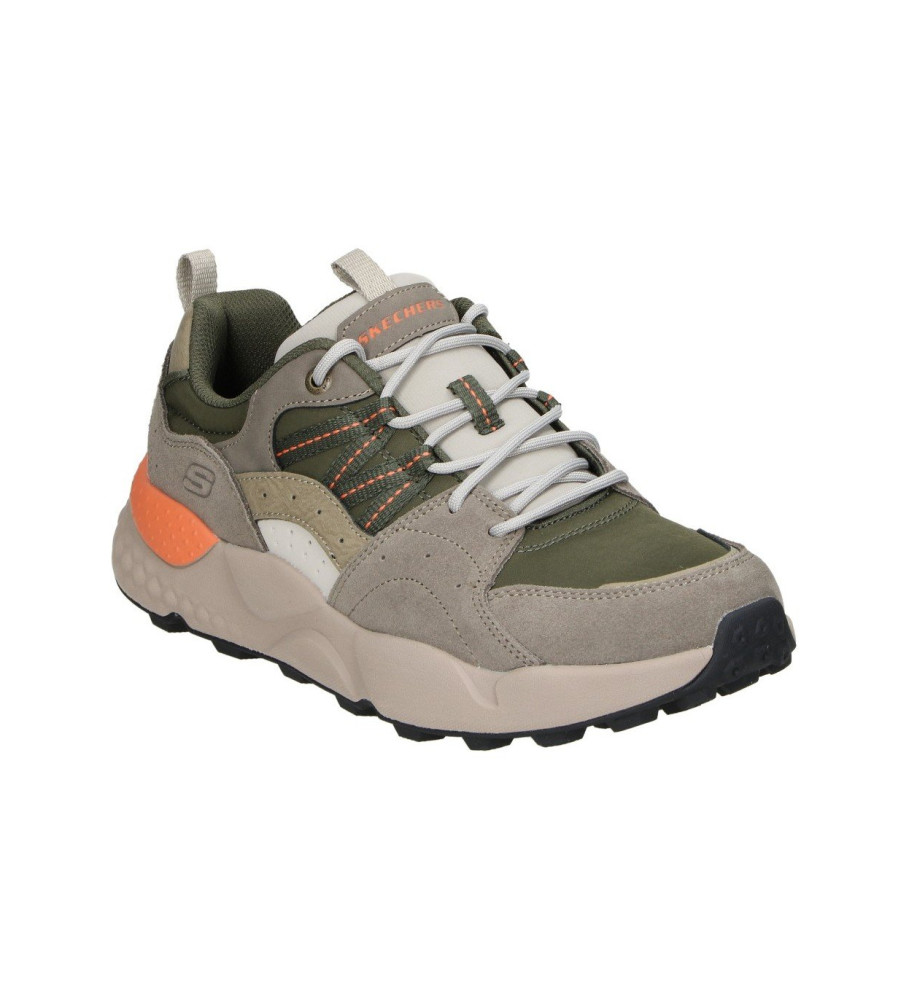 Chinelo Skechers Bendino Dormer em couro verde
