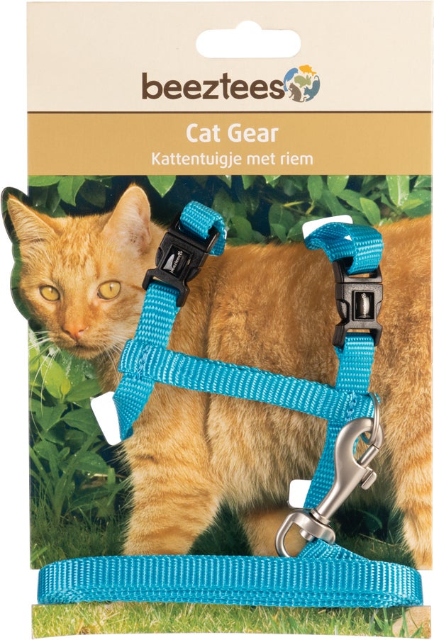 Beeztees kattentuigje met riem Uni blauw 27 x 45 x 1 cm