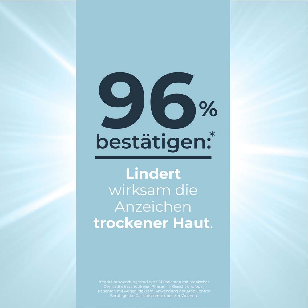 Eucerin® AtopiControl Beruhigende Gesichtscreme – Feuchtigkeitsspendende Pflege für trockene Gesichtshaut - Jetzt 3€ sparen mit Code 