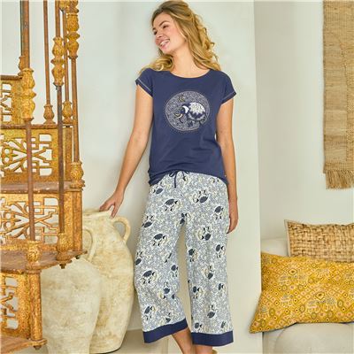 Pyjama femme motif éléphant - DODO HOMEWEAR.