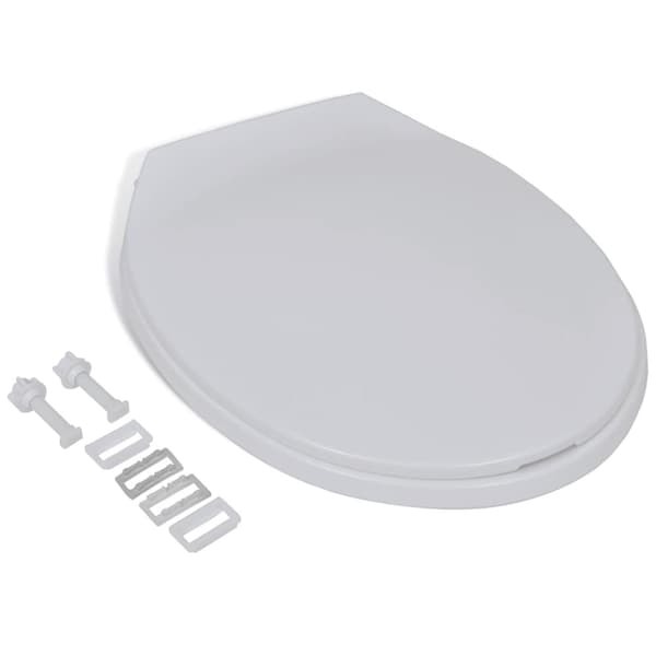 vidaXL Mykt-lukkende toalettstol oval