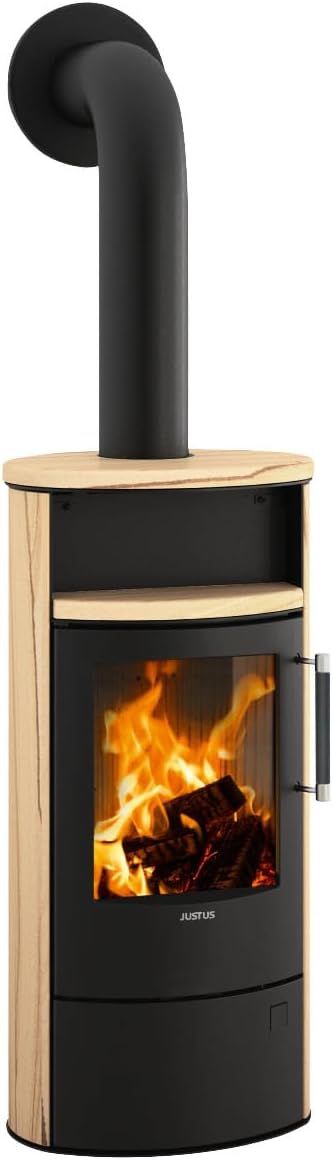 Justus | Kaminofen | Island 5 2.0 | 5 kW | Sandstein, Stahl Schwarz