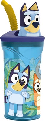 Bluey 3D Figur Vannflaske 360ml, Blå