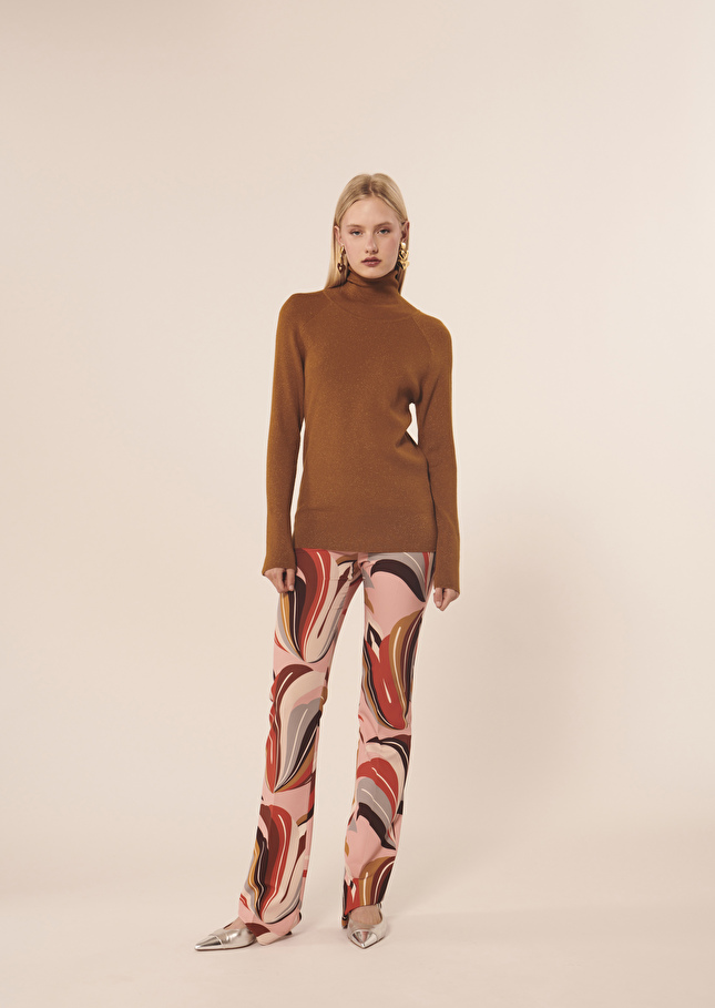 Pull Preciousmarron en laine et lurex
