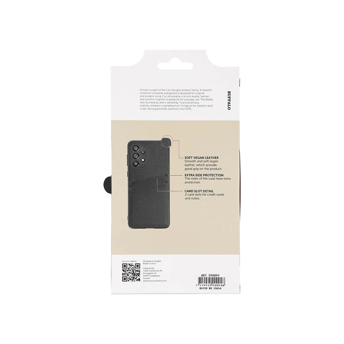 Buffalo Samsung Galaxy A33 5G kortdeksel (sort)