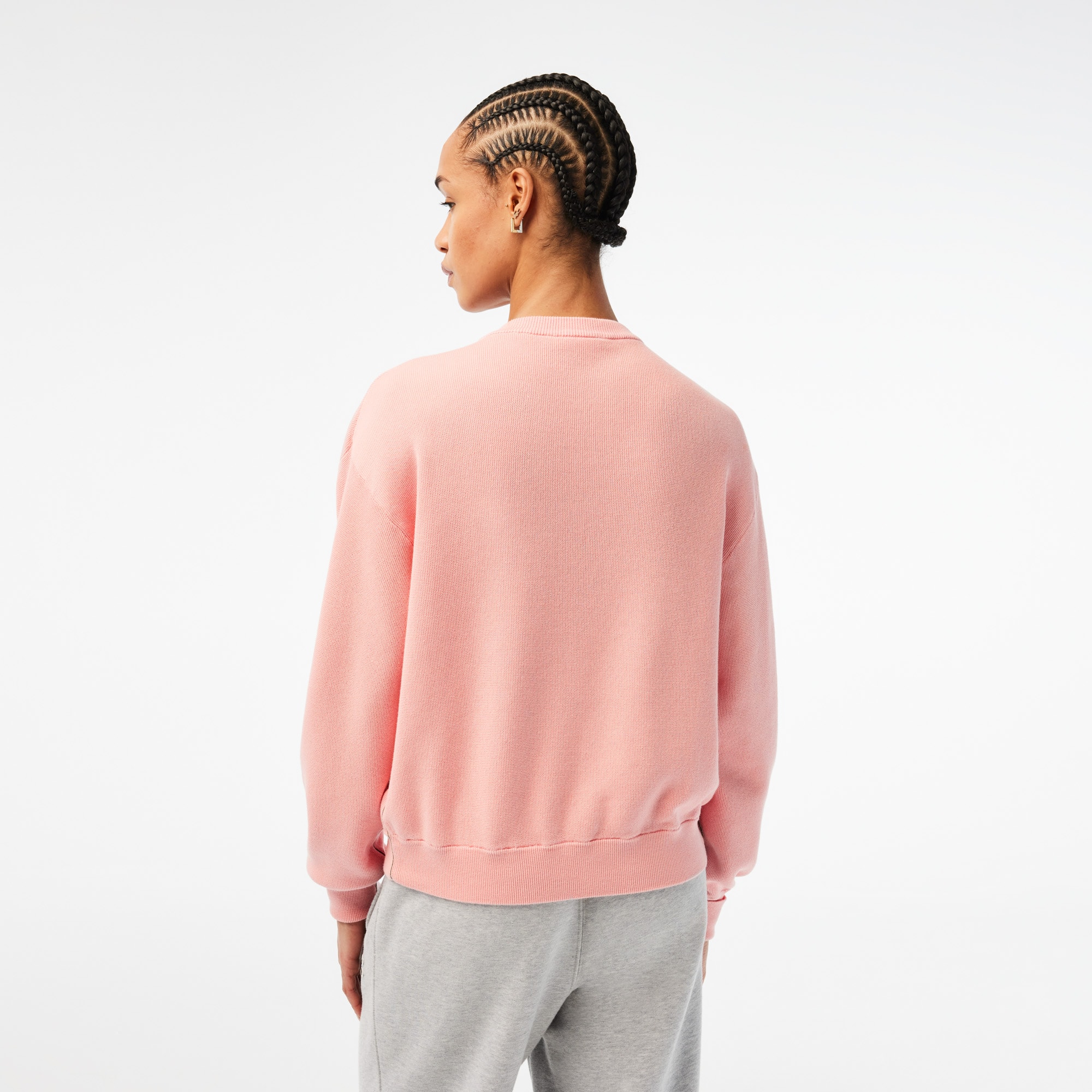 Pull col rond femme Lacoste en coton biologique Pullovers - Rose - Lacoste - Femme
