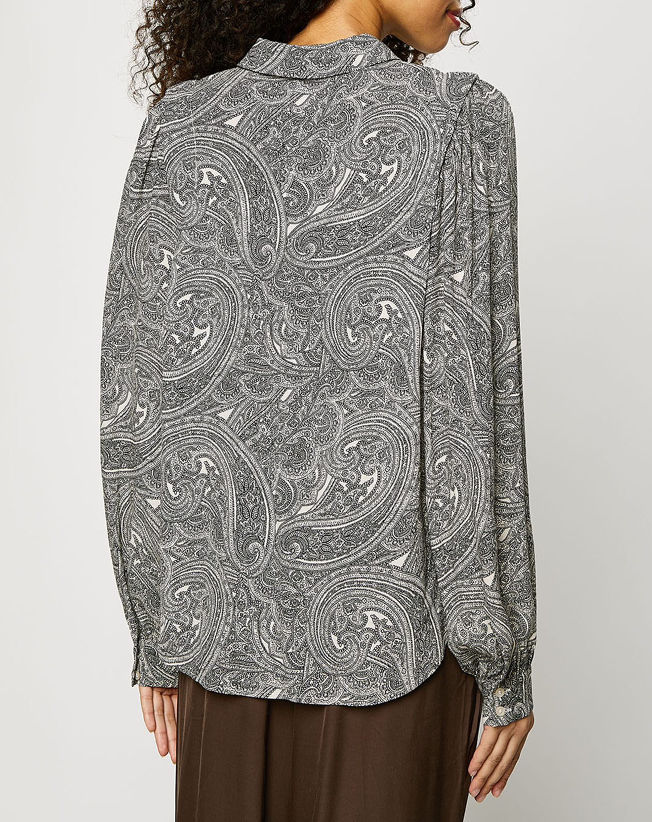 Esprit Chemise imprimé cachemire blanc/gris