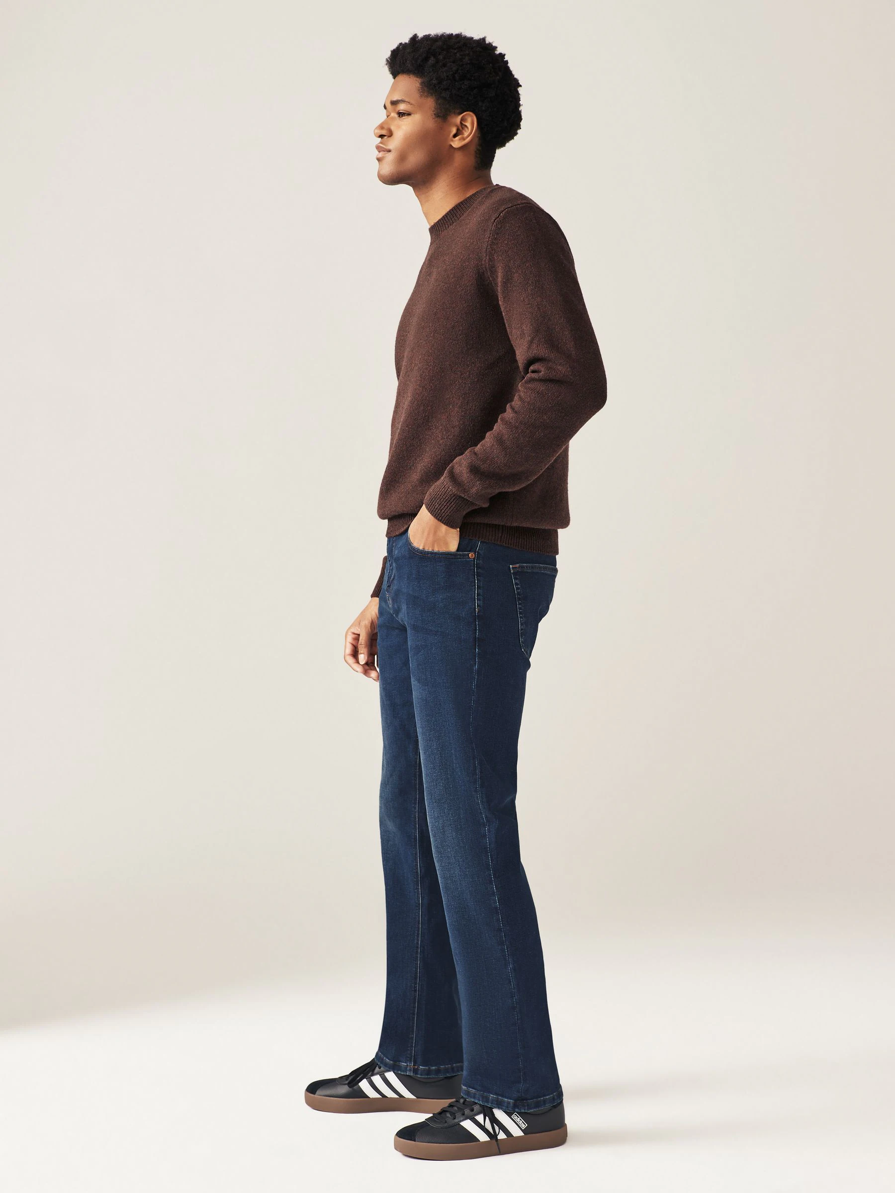 Normaal blauw - Klassieke stretchy jeans