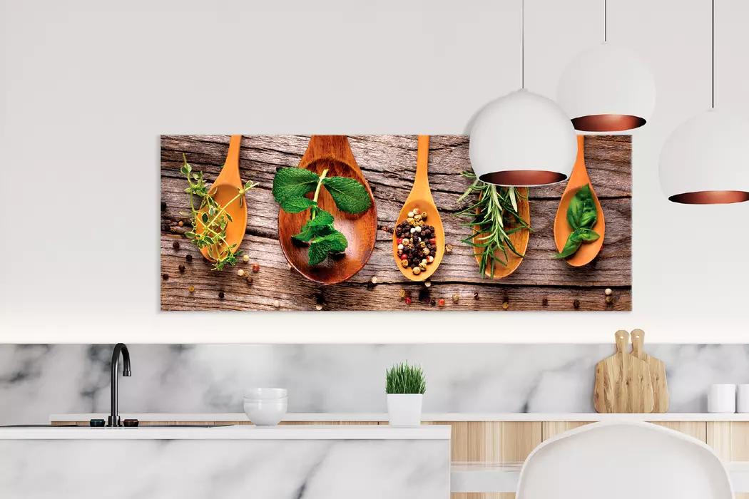 Wandbild 80 x 30 cm Herbs and Spices