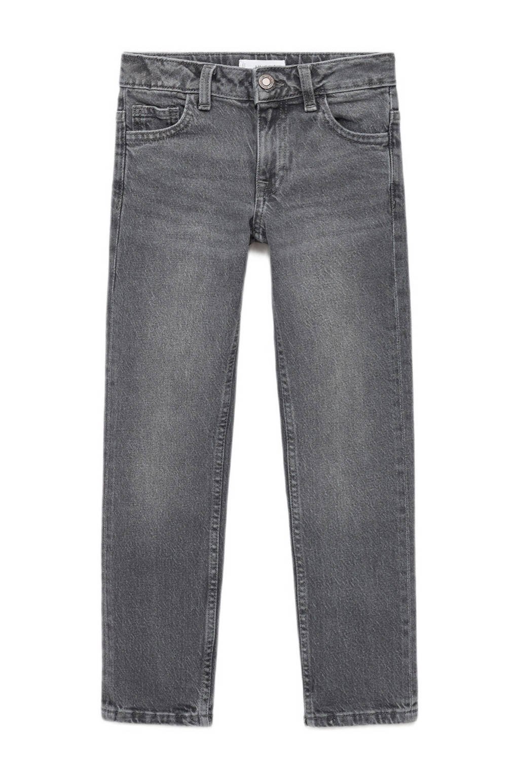Mango Kids regular waist regular fit jeans grey denim