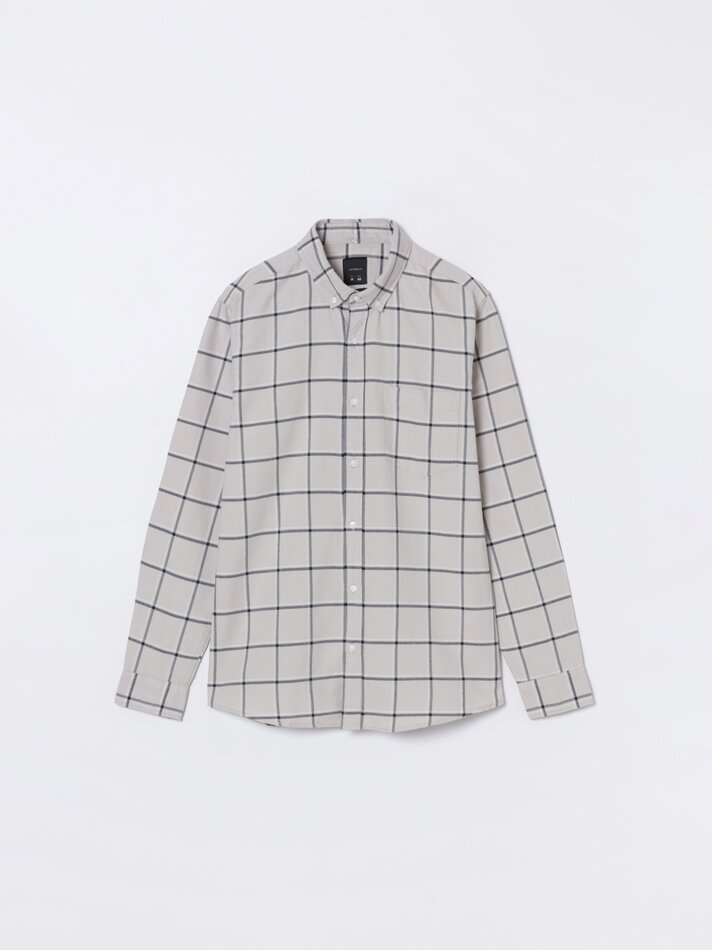 Camisa Oxford Xadrez - Bege