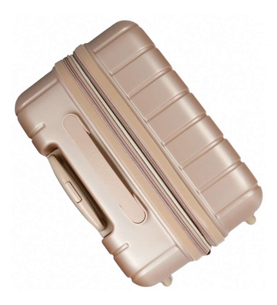 Conjunto de malas Movom Movom Wood Champagne - 38,5x55x20cm / 49x70x28cm -