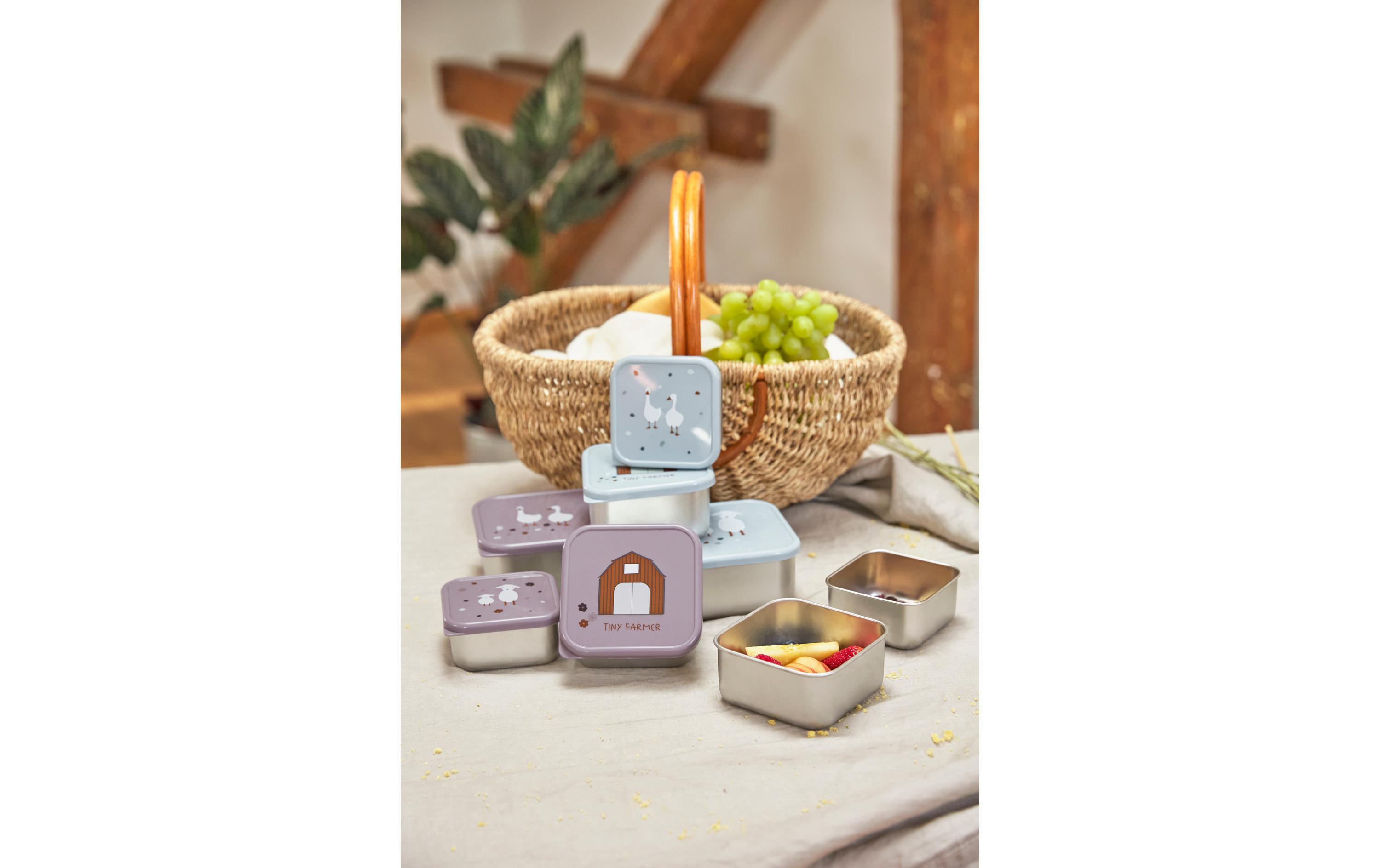 Lunchbox 3er Set Tiny Farmer Sheep/Goose BlueSnackboxen-Set