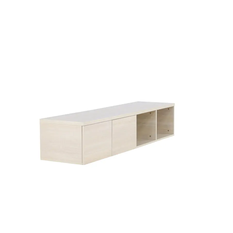 Tv-meubel Whitewash MDF - 180x45x35cm - Nomi