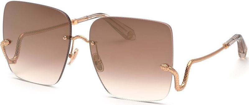 Roberto Cavalli - SRC061 - Zonnebril - Goud - Metaal - Hurken - Anti-reflex Gearceerd