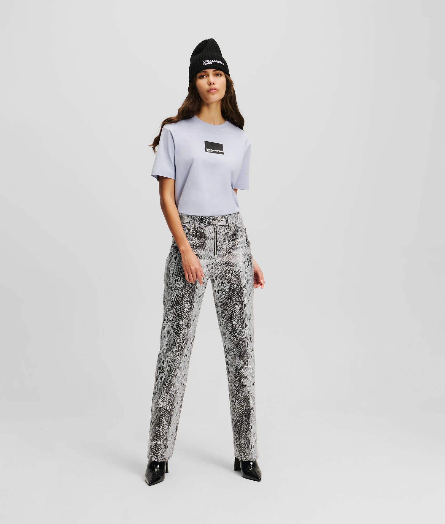 PANTALON EN SIMILI-CUIR IMPPRIMÉ PEAU DE SERPENT KLJ