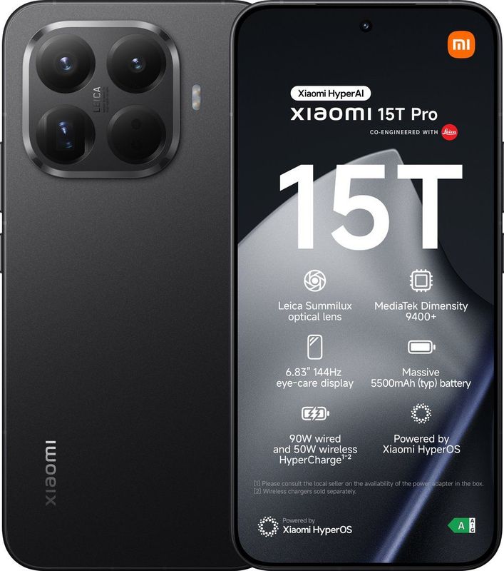 Xiaomi 15T Pro - Mobiele Telefoon - Zwart - 512 GB