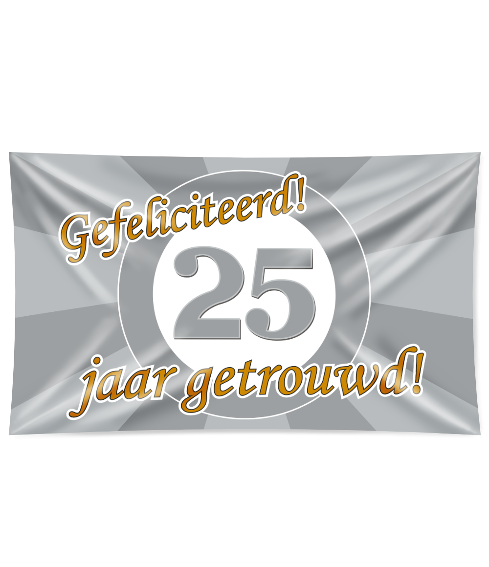 Gevelvlag 25 Jaar Getrouwd 1,5m