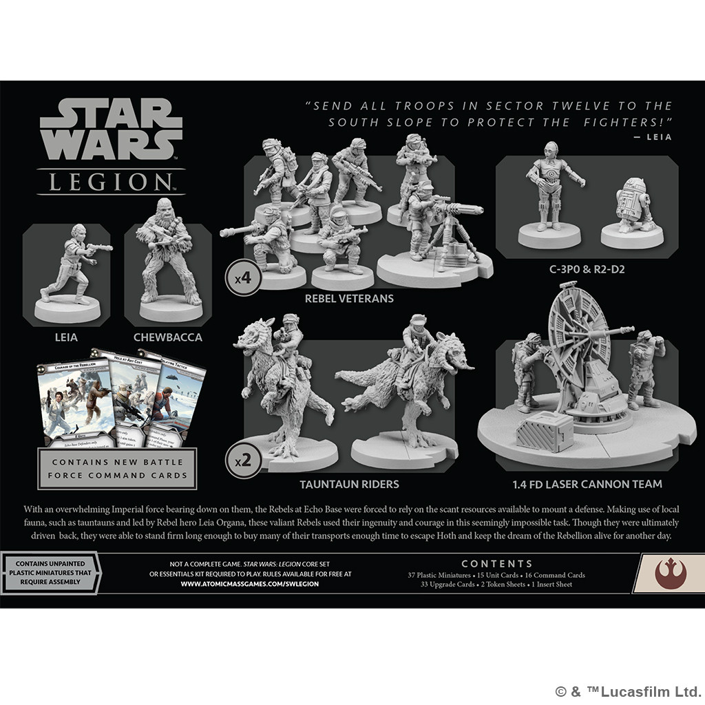 Star Wars : Légion - Boîte de forces d'armées - Défenseurs de la Base Echo