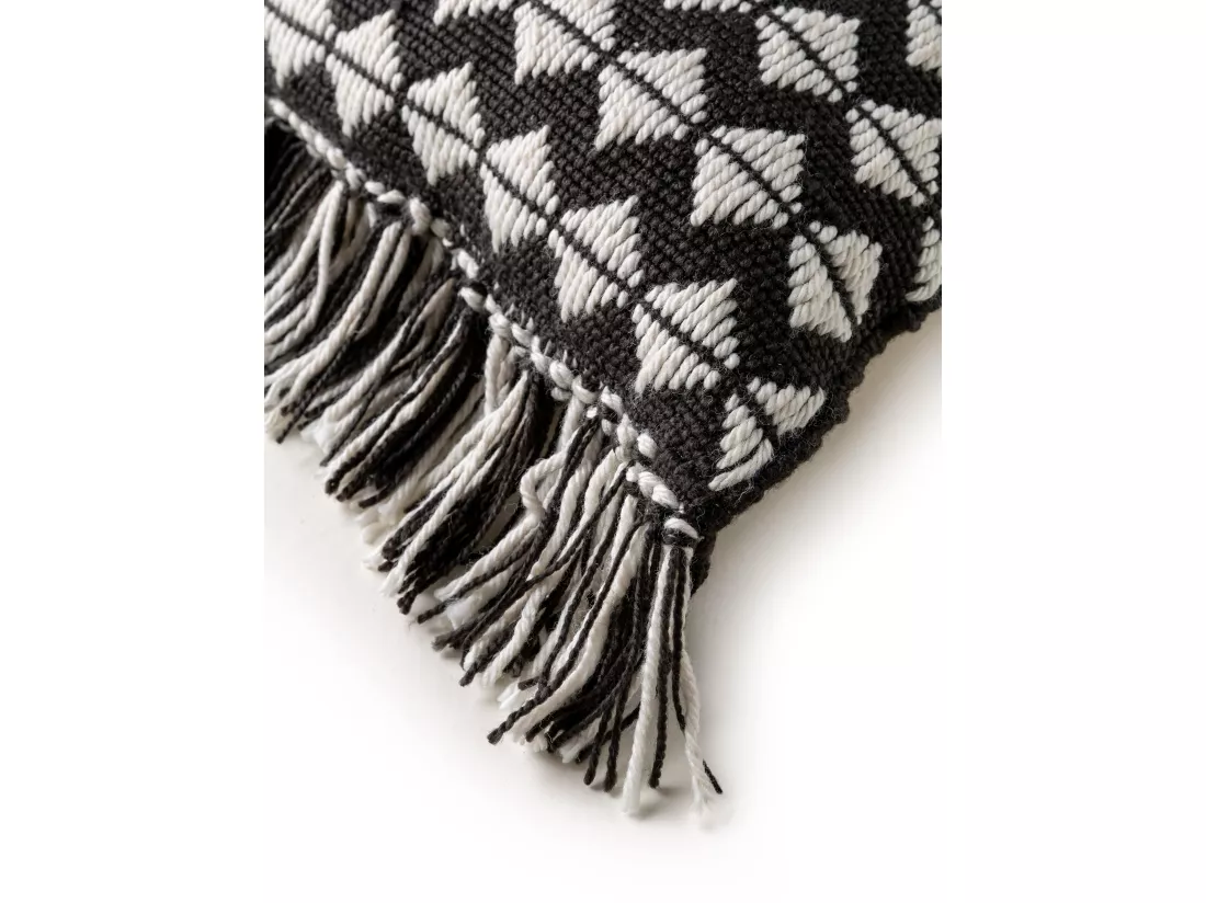 Coussin d'intérieur et d'extérieur Morty Noir & Blanc 30x50 cm