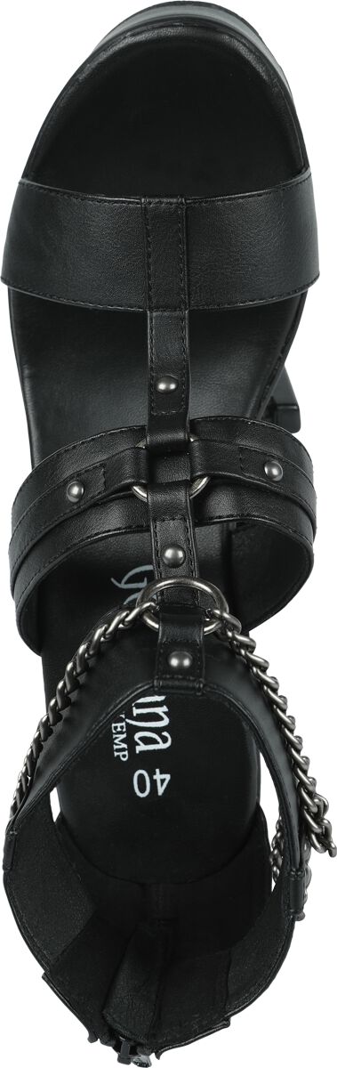High Heels With Chains And Rivets | Gothicana by EMP Talons hauts