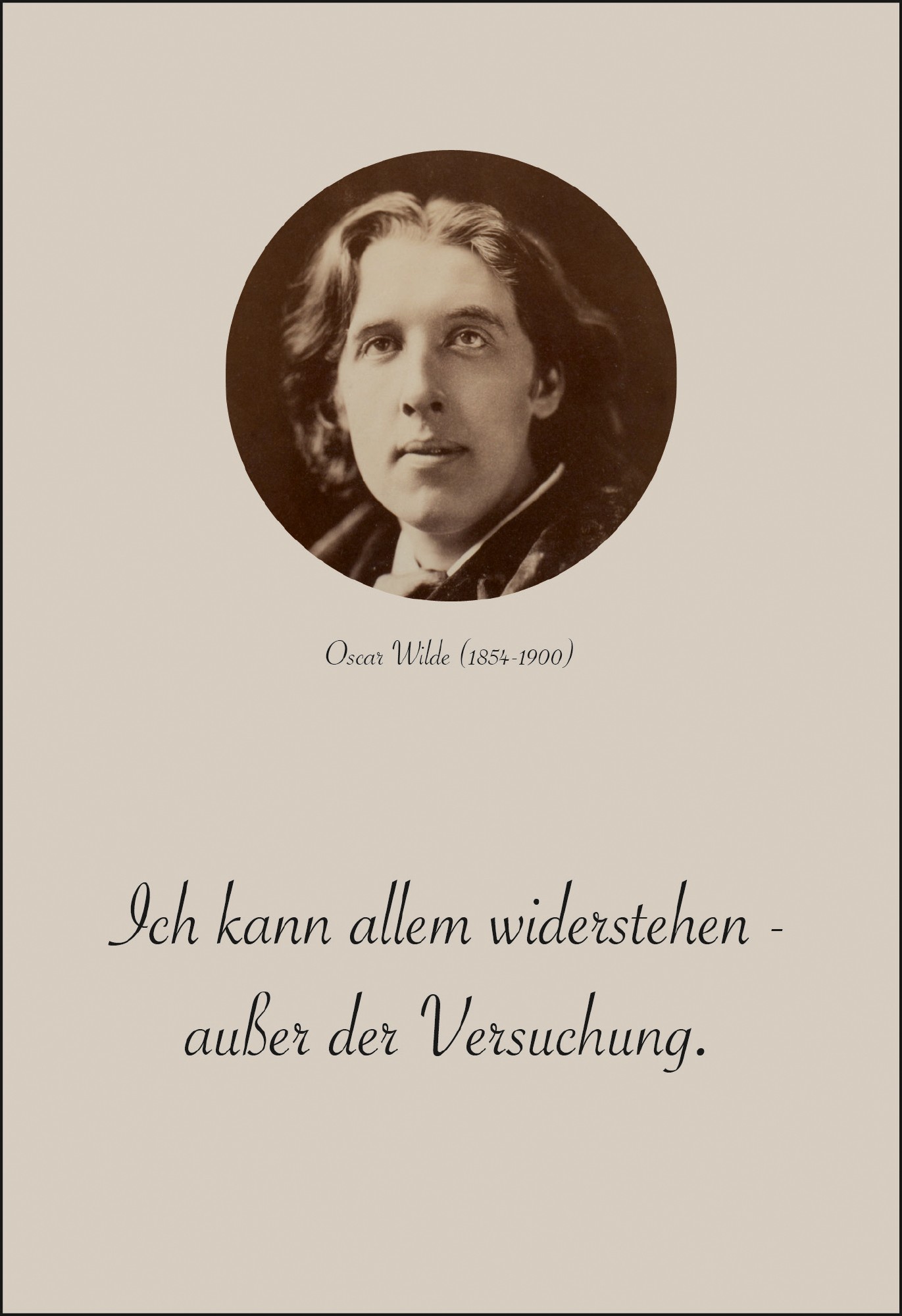 Postkarte 'Ich kann allem widerstehen' günstig bestellen