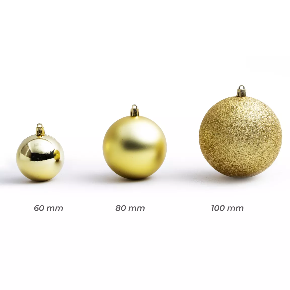 Lot de 20 boules de Noël assorties New Alpine Or