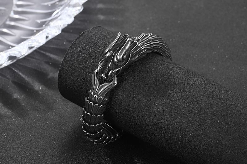 Prushia - Draak roestvrijstalen armband