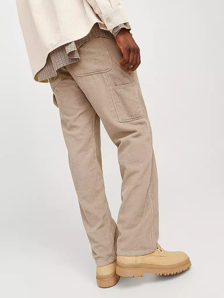 JACK & JONES Cordhose Flared Fit JJSTEDDIE beige
