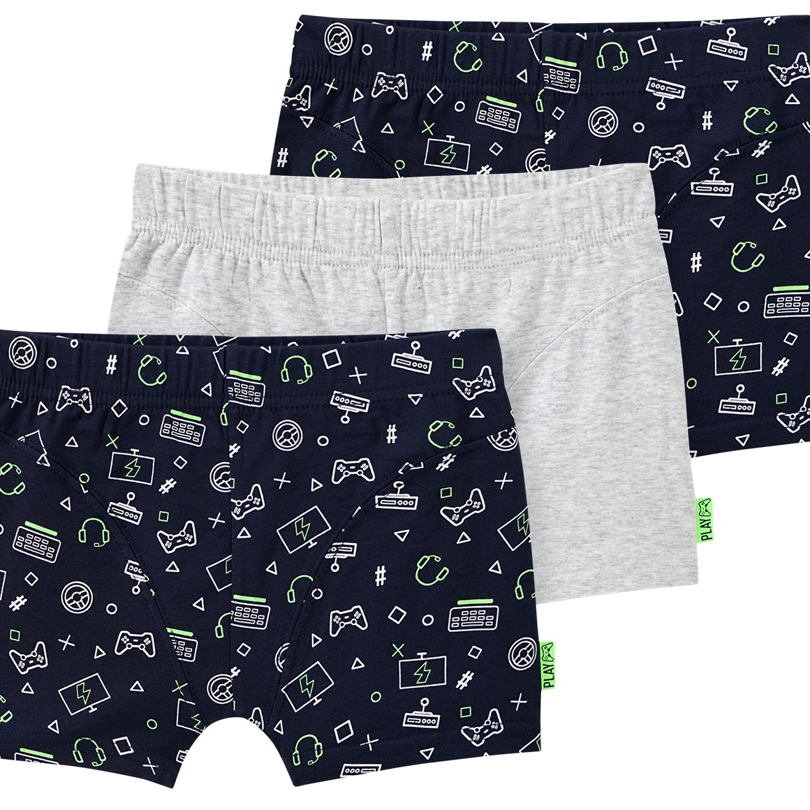 Topolino 3 Jungen Boxer im Set dunkelblau / hellgrau