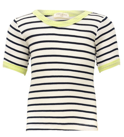 Minimalisma Bluse - Rib - Seide/Baumwolle - Beine - Sailor/Limet