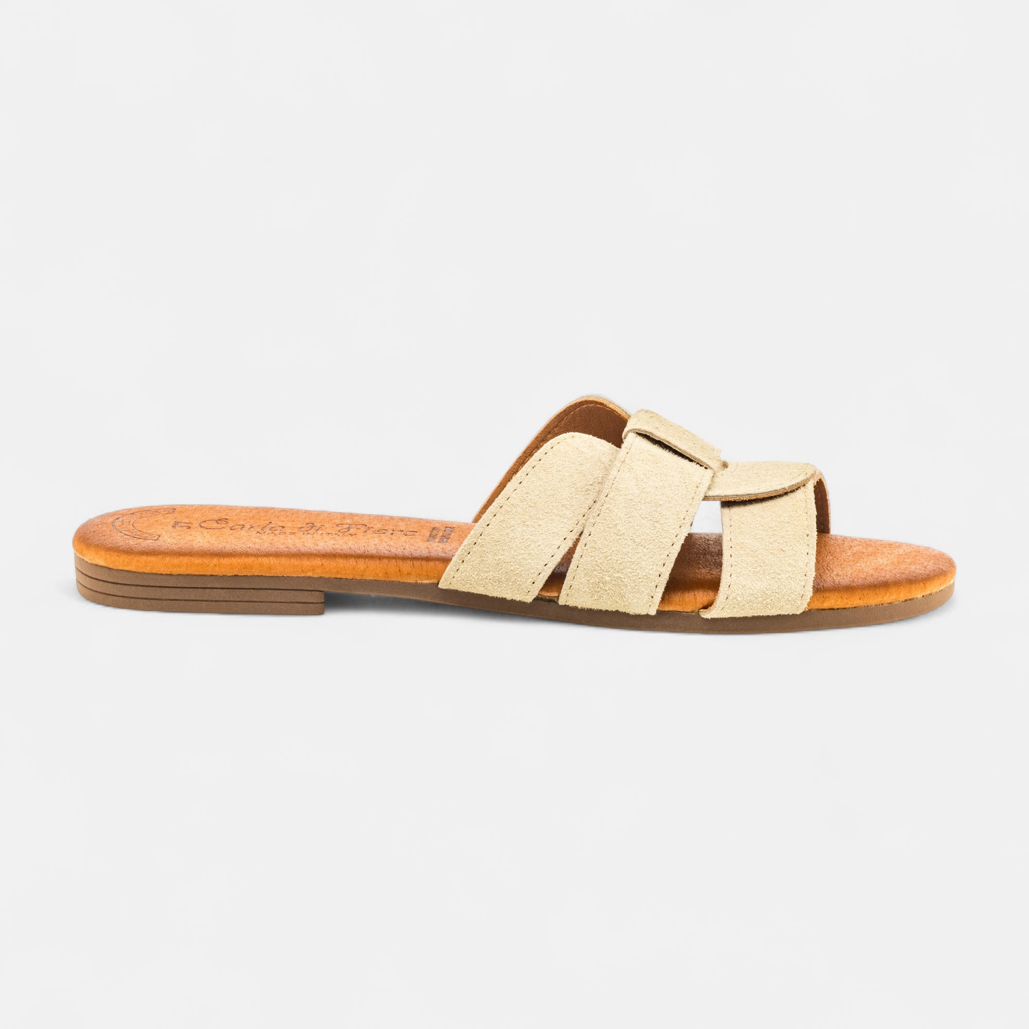 Mules Femme en cuir beige