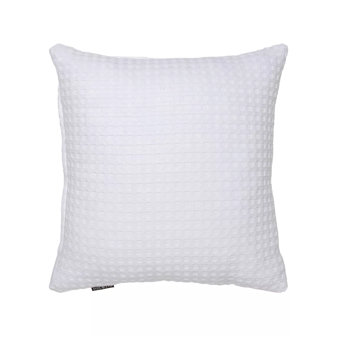 Housse de coussin carrée coton nid d'abeille (40 x 40 cm) Maya Blanche