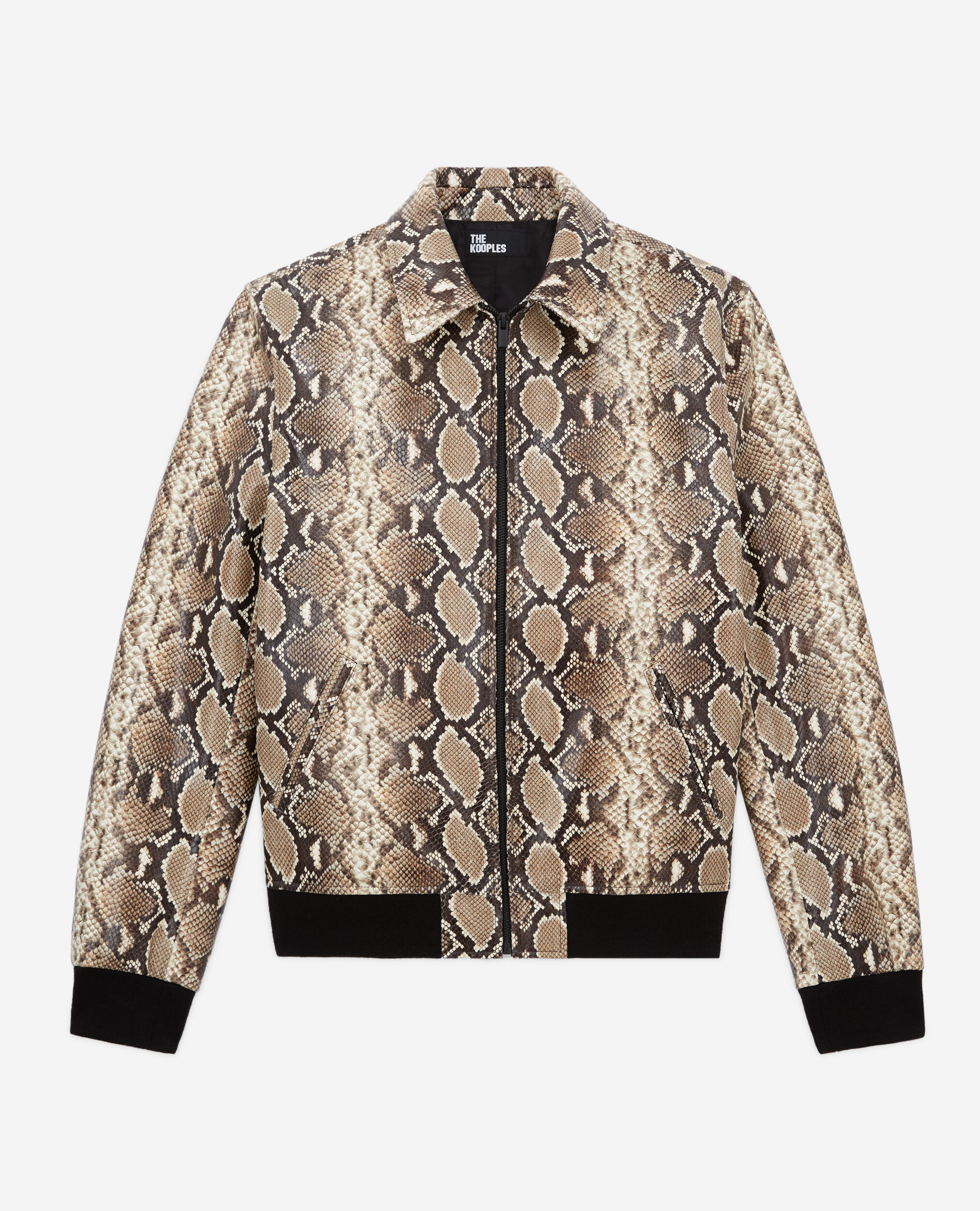 Blouson en cuir python
