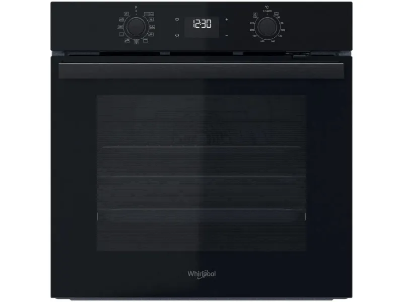 Whirlpool OMR58HU1B - Ovn - til indbygning - niche - bredde: 56 cm - dybde: 56 cm - højde: 58.3 cm - med selv-rengøring - Klasse A  - sort