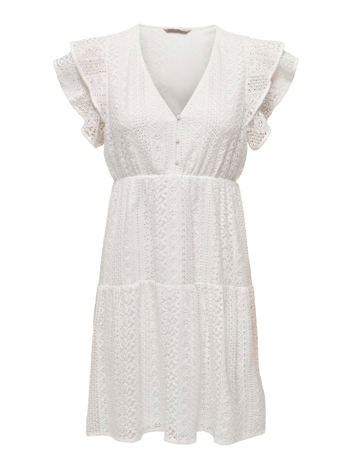ONLHELENA Kurzes Kleid Cloud Dancer