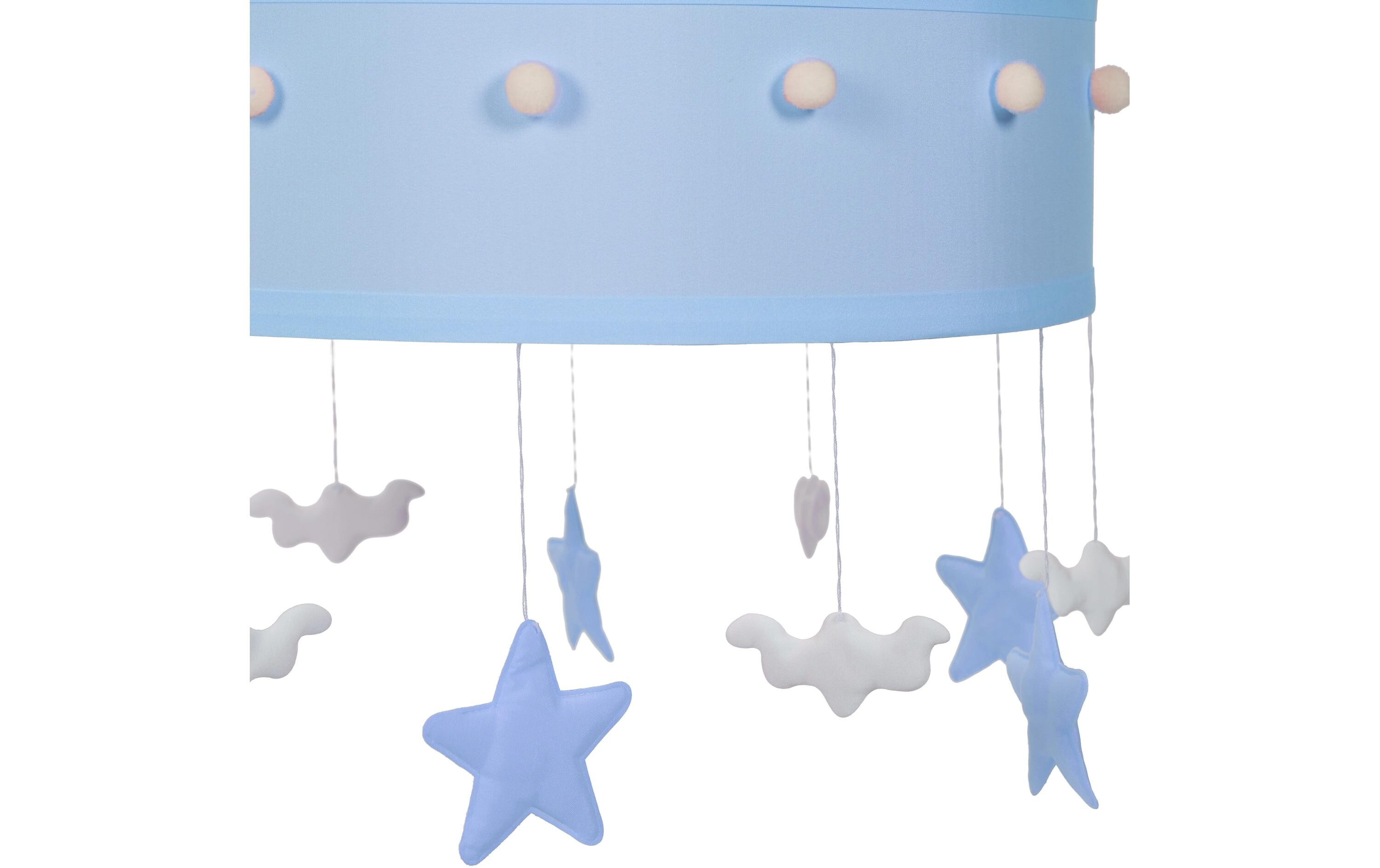 Hängelampe Himmel Grau/Hellblau/WeissRunde Pendellampe für das Kinderzimmer
