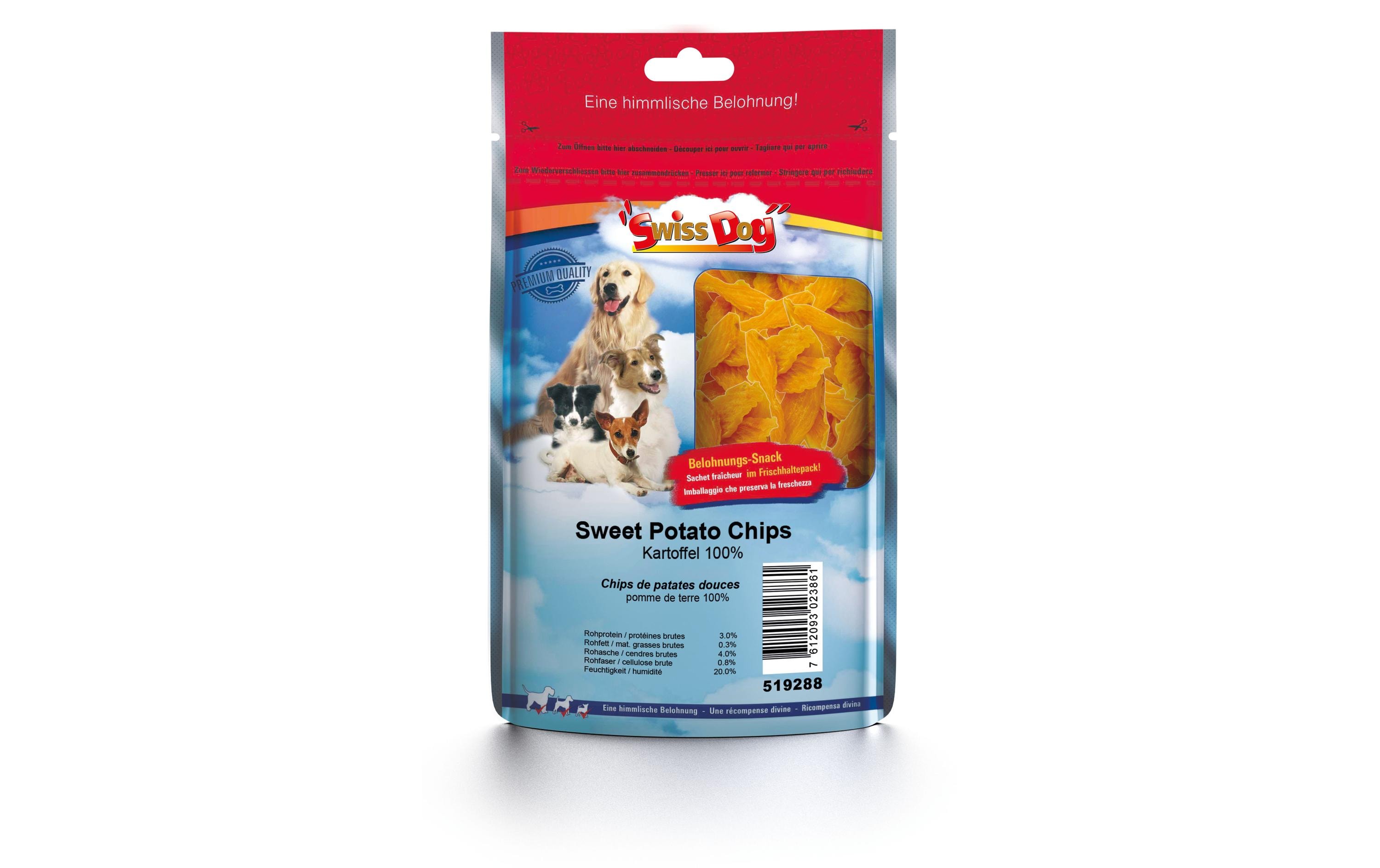 Kausnack Sweet Potato Chips 350 gHundebelohnung für zwischendurch