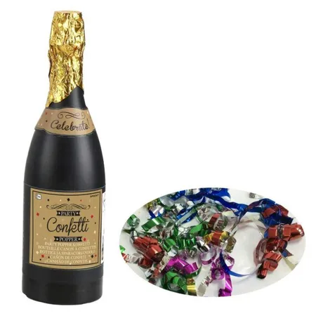 amscan Konfetti-Kanone Flasche, 33 x 9 cm