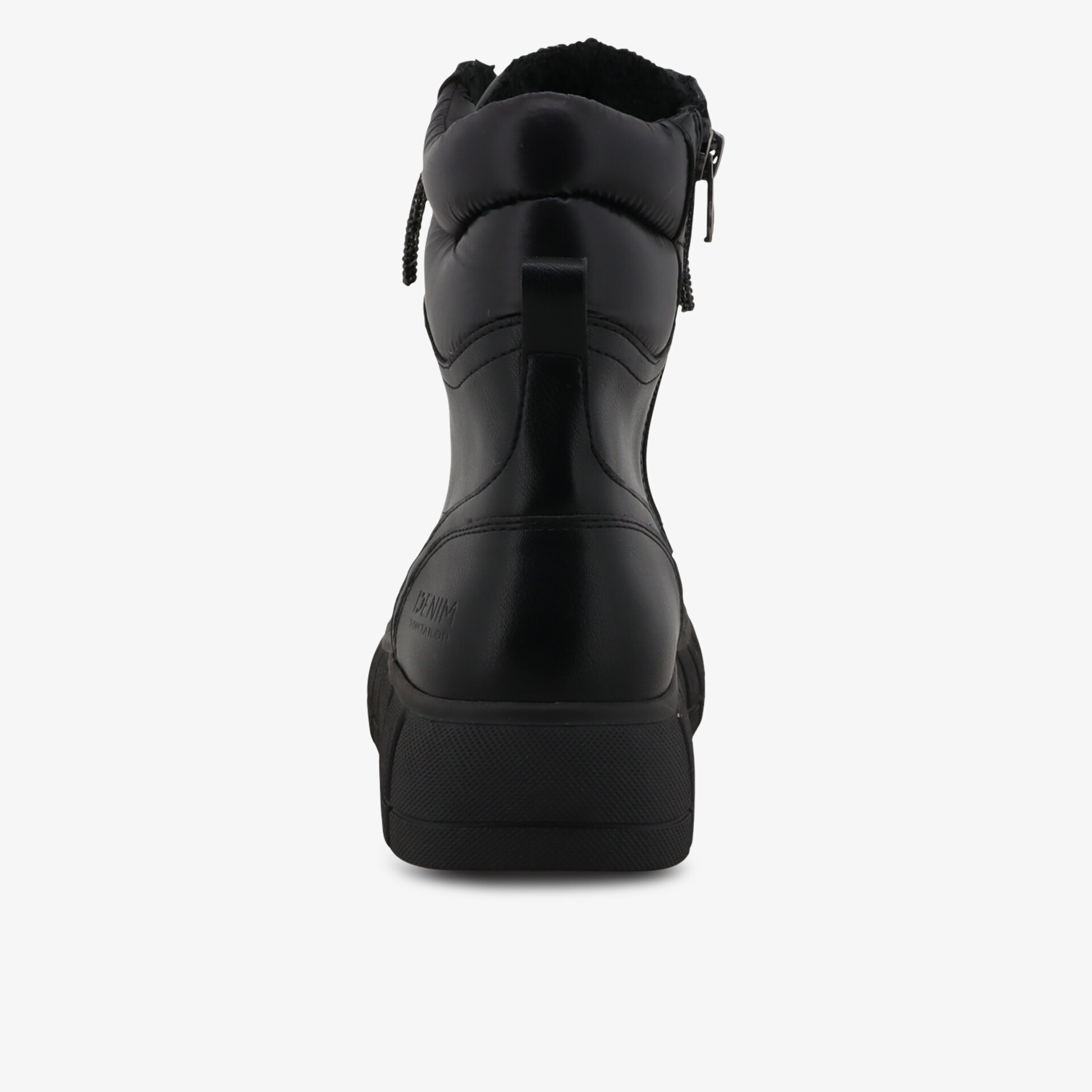 TOM TAILOR Damen Schnürstiefeletten schwarz