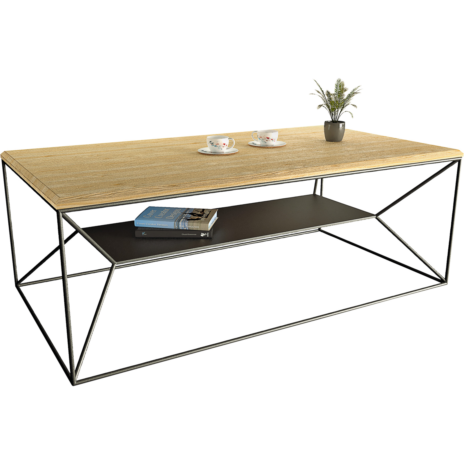Salontisch Wilna Wildeiche massiv geölt 110 x 40 x 60 cm