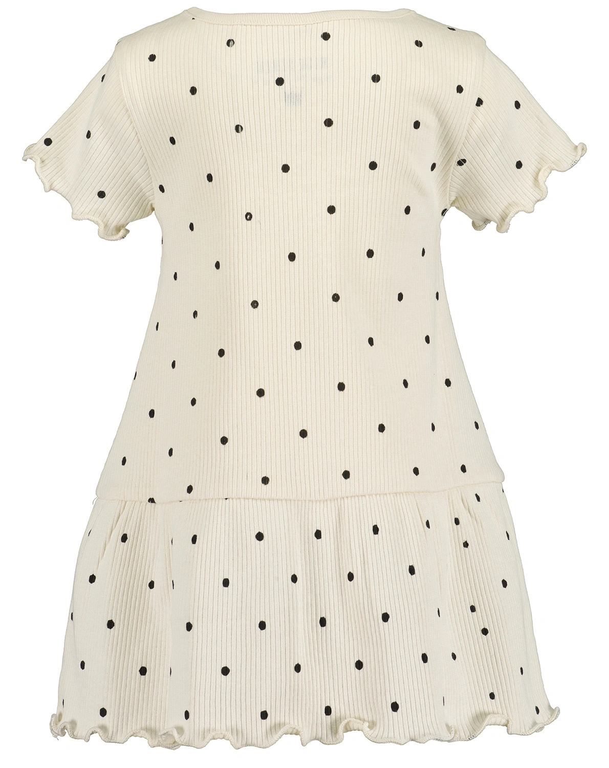 Kurzarm-Kleid DOTTI in offwhite