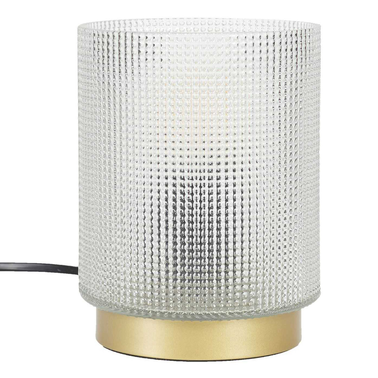 Home Deco Factory Lampe à poser embossée blanche - 11.5x15x11.5 cm