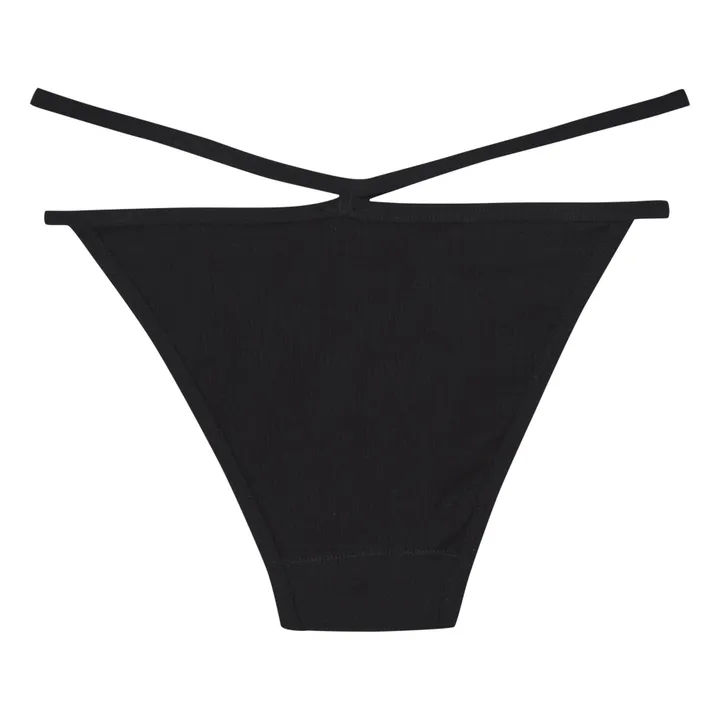 Baserange Culotte Côtelée Nida Coton Bio | Noir