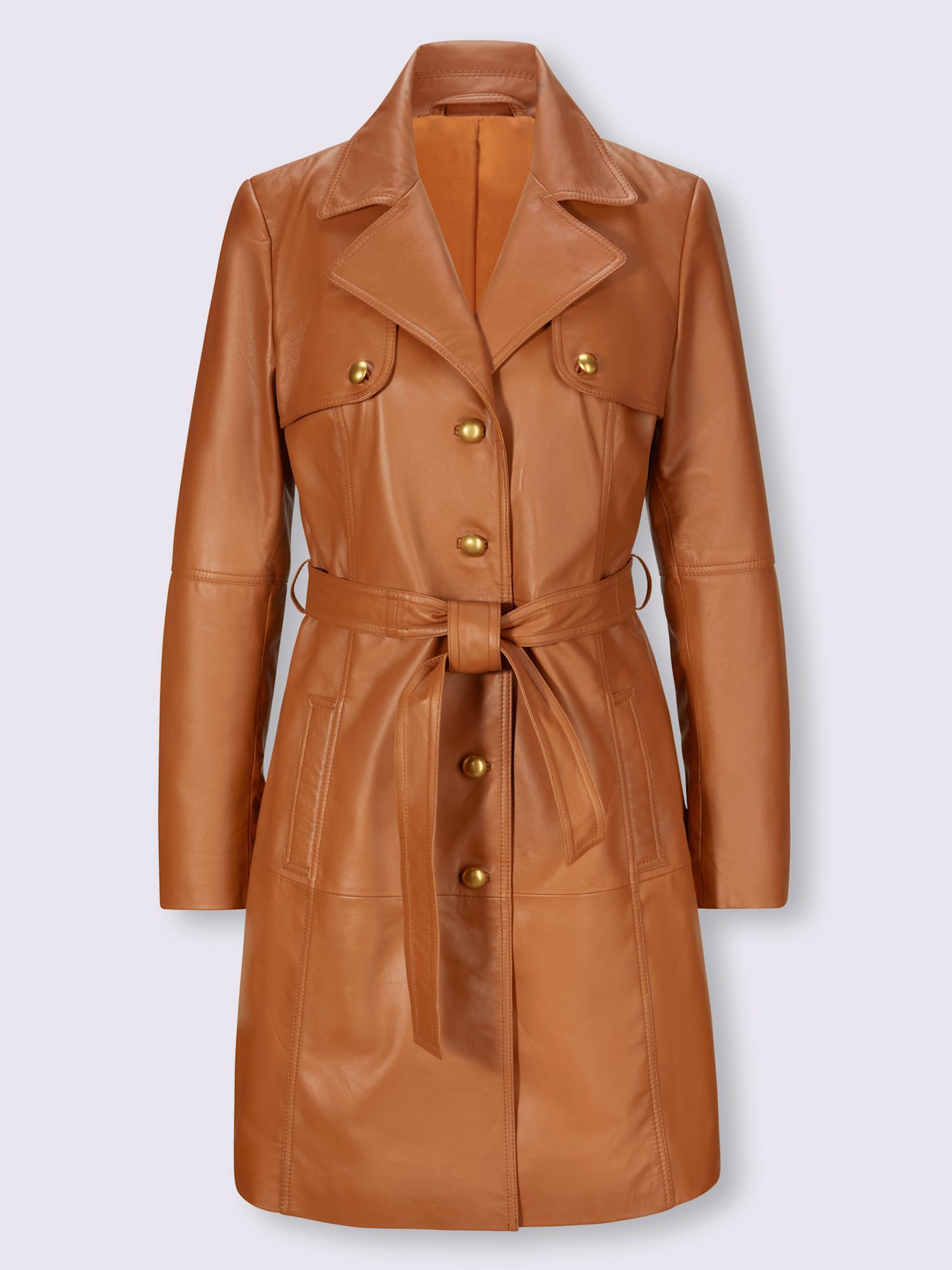 Manteau en cuir cuir agneau nappa très doux
