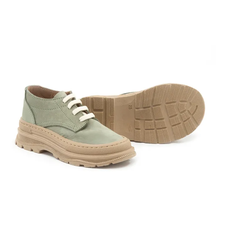 Pèpè Baskets Lacets Plateforme | Vert