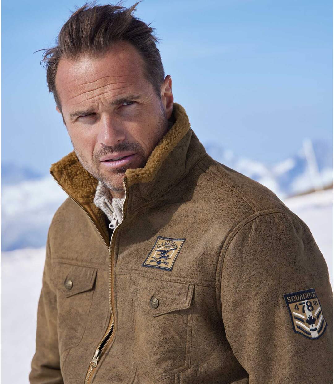 Blouson Aviateur Suédine Doublé Sherpa