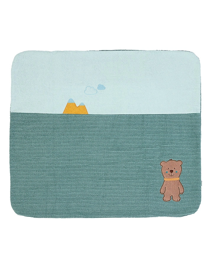 Wickelauflagenbezug BÄR BEN (90x80) gestreift in grün