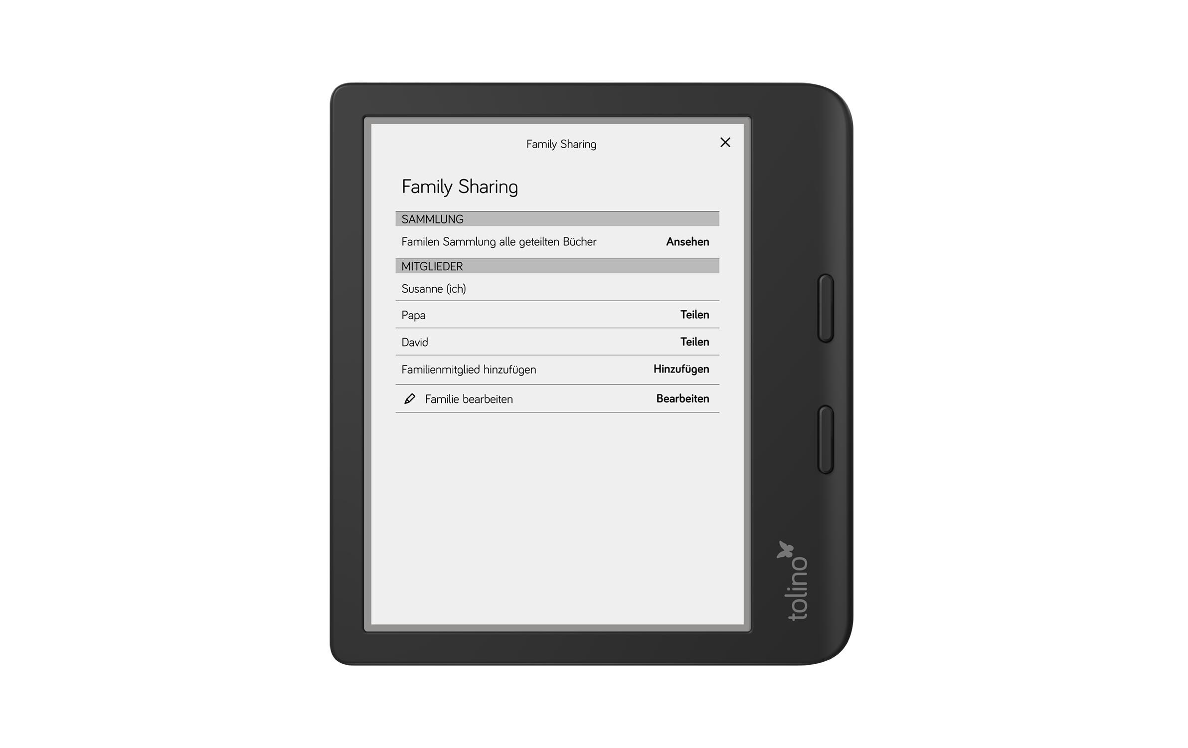 E-Book Reader Tolino vision color<br>7-Zoll-E-Book-Reader mit integrierter Beleuchtung mit smartLight